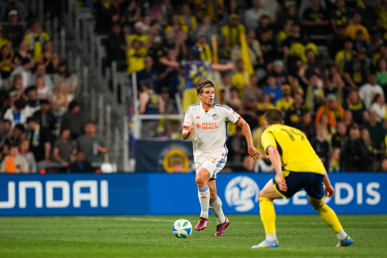 NASHVILLE, TENNESSEE - MARCH 29: Nashville SC against FC Cincinnati on March 29, 2025 at Geodis Park in Nashville, Tennessee.