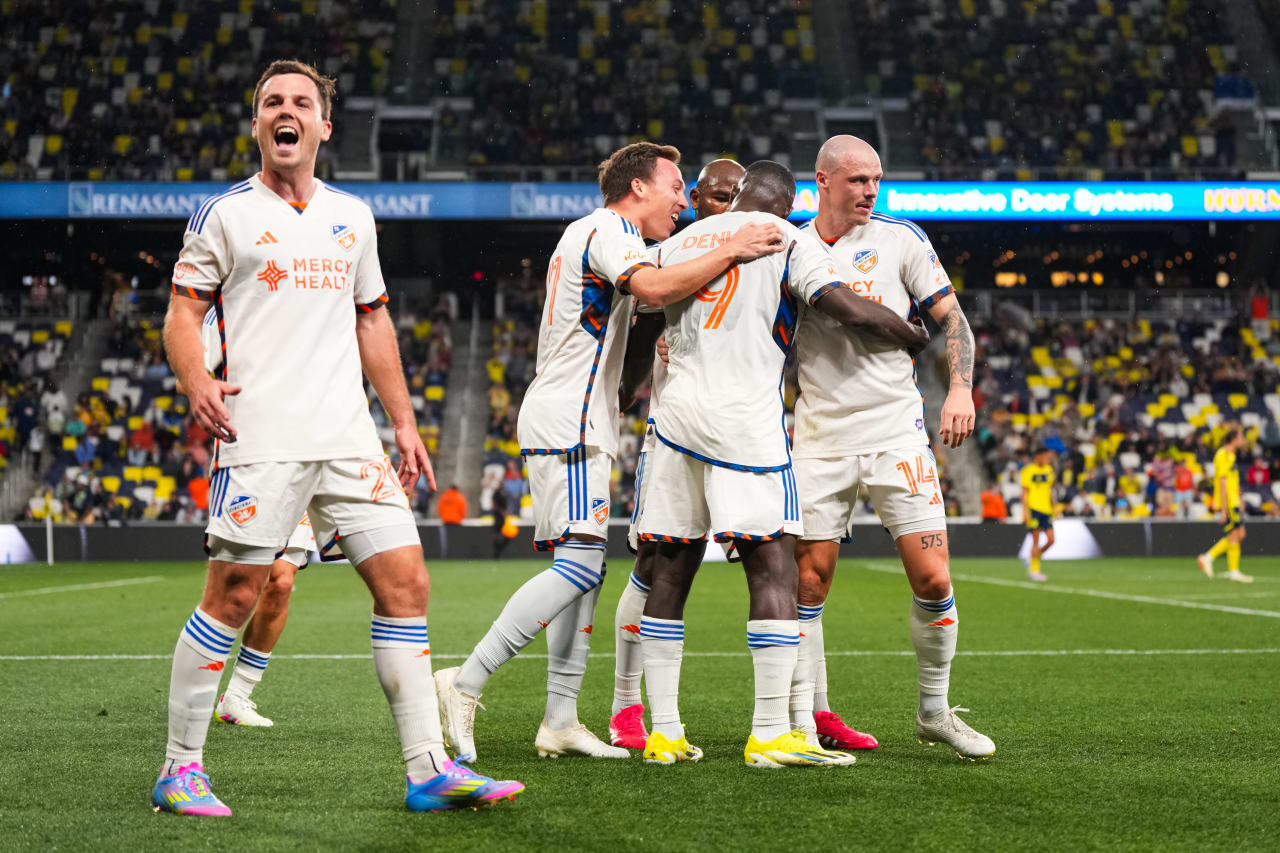 NASHVILLE, TENNESSEE - MARCH 29: Nashville SC against FC Cincinnati on March 29, 2025 at Geodis Park in Nashville, Tennessee.