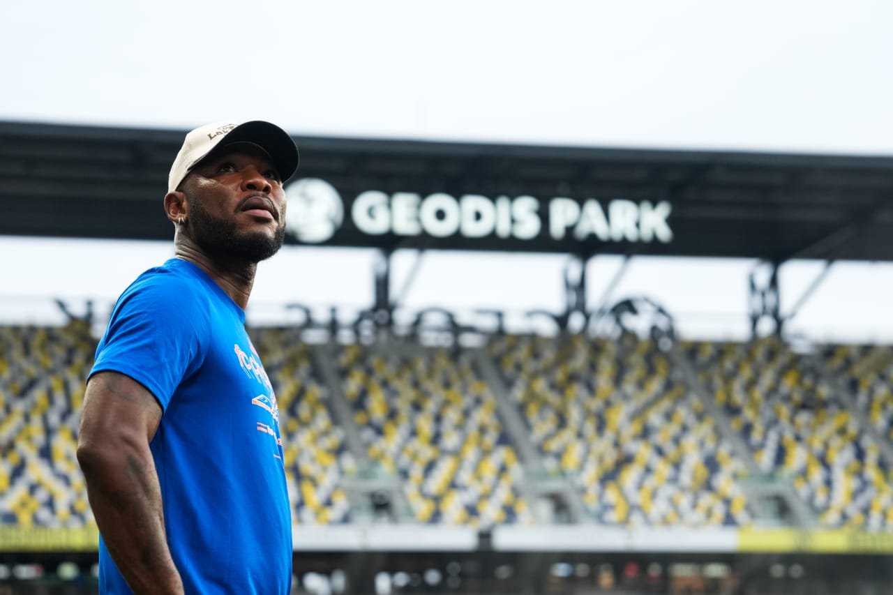 NASHVILLE, TENNESSEE - MARCH 29: Nashville SC against FC Cincinnati on March 29, 2025 at Geodis Park in Nashville, Tennessee.