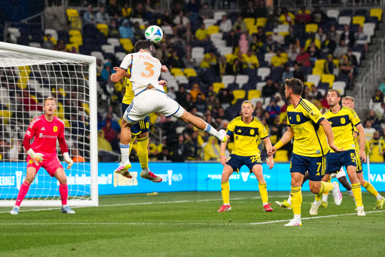 NASHVILLE, TENNESSEE - MARCH 29: Nashville SC against FC Cincinnati on March 29, 2025 at Geodis Park in Nashville, Tennessee.