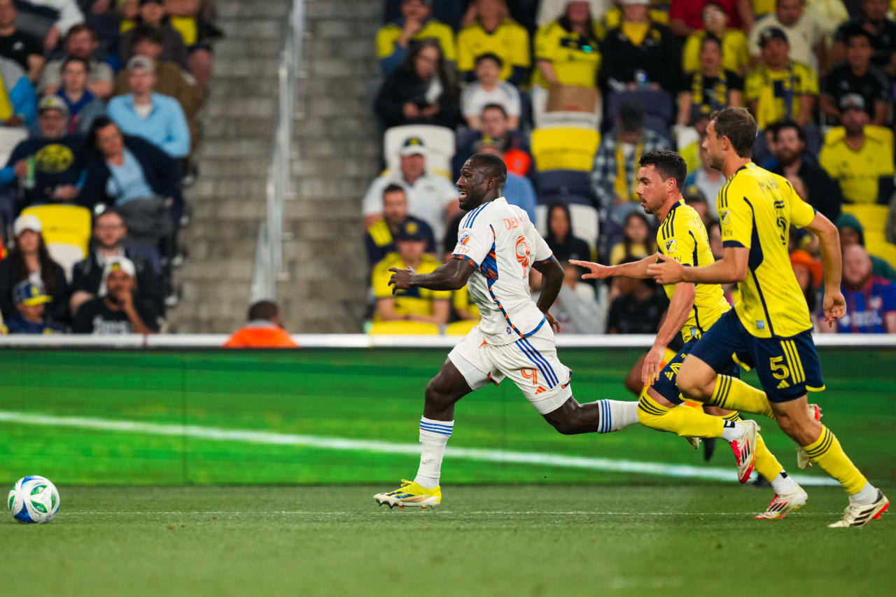 NASHVILLE, TENNESSEE - MARCH 29: Nashville SC against FC Cincinnati on March 29, 2025 at Geodis Park in Nashville, Tennessee.
