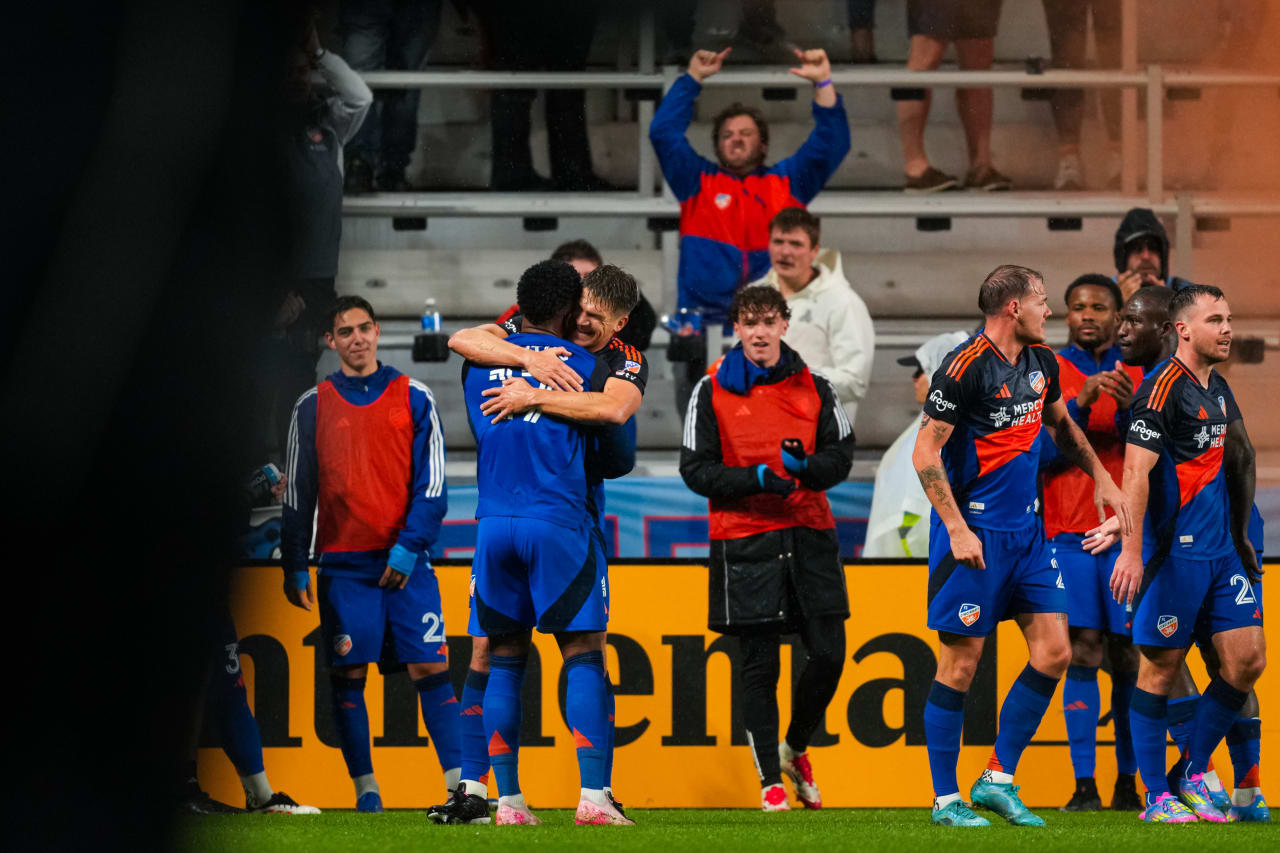 CINCINNATI, OHIO - APRIL 5: FC Cincinnati against New England Revolution on April 5, 2025 at TQL Stadium in Cincinnati, Ohio.